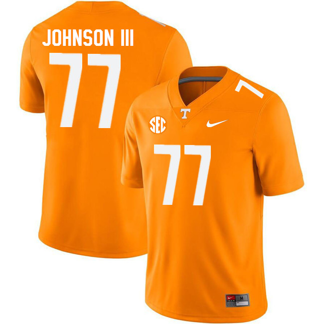 Men #77 Larry Johnson III Tennessee Volunteers College Football Jerseys Stitched Sale-Orange - Click Image to Close